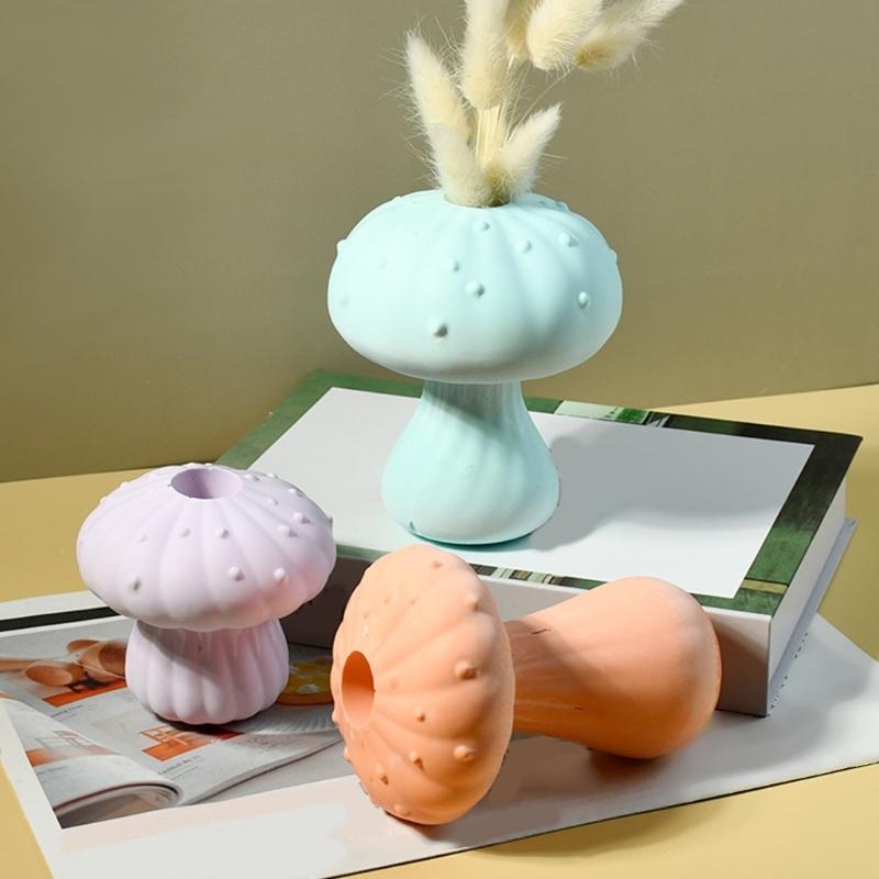 Multipurpose Sturdy Silicone Mushroom Candle Holder Mold Set Portable for Resin Plaster Craft Supplies Assorted Sizes