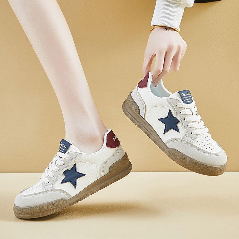 Little White Shoes Versatile Platform Training Shoes Sports and Leisure Shoes Spring 2025 New Popular Star Board Shoes Women