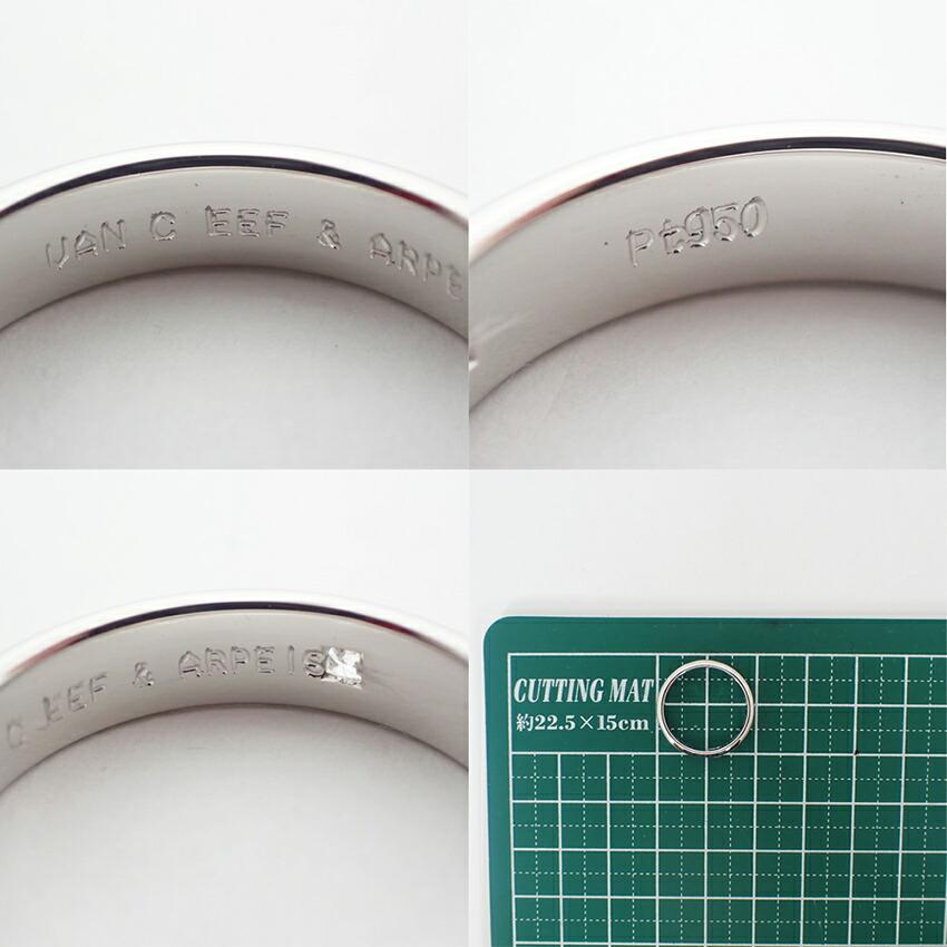 Pre-owned Van Cleef & Arpels Pt950 Diamond Ring, Size 10, g502-40