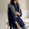 2024 Women's Loose Casual Long Sleeve Irregular Shirt for Autumn/Winter