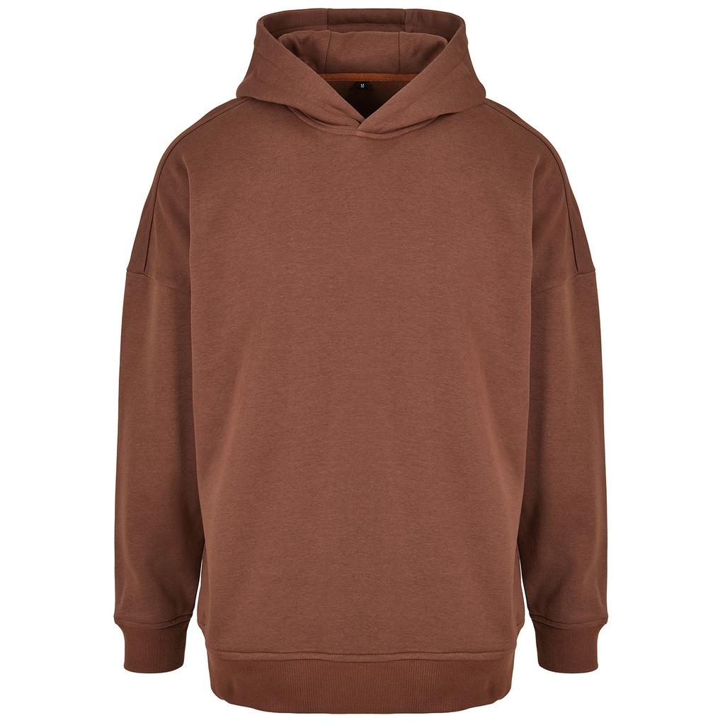 Build Your Brand Mens Oversized Cut-On Hoodie