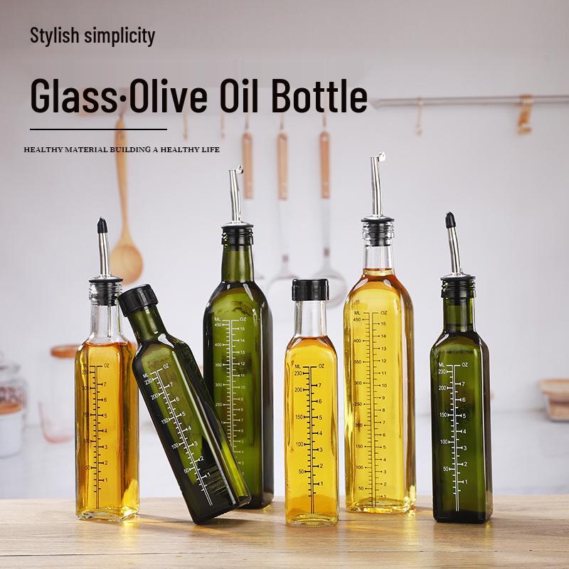 Automatic Glass Oil & Vinegar Dispenser with Transparent Bottle for Kitchen Use