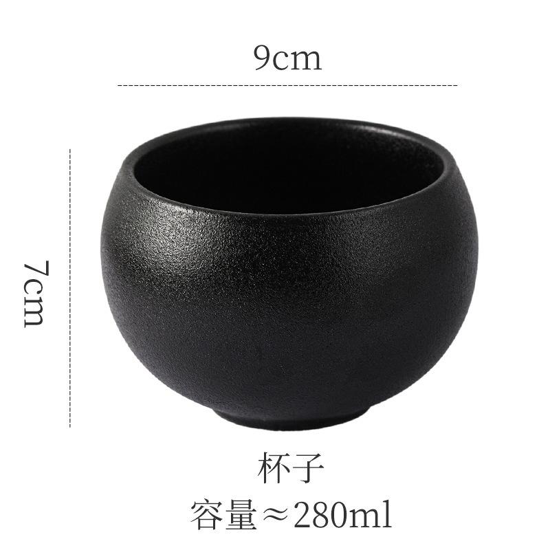 Ceramic Coffee Cup Saucer Egg-Shaped Cup Small Capacity Household Frosted Stone Latte Latte Flower Hand Cup Afternoon Tea