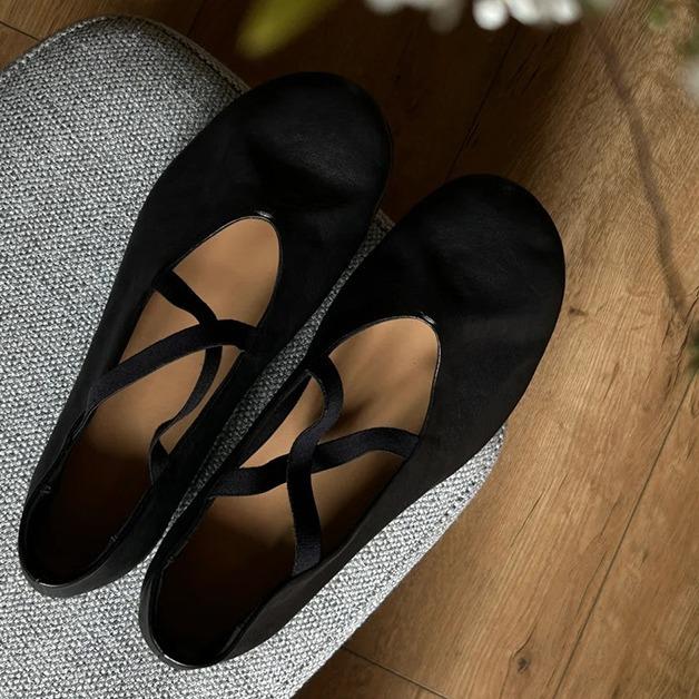 

Версия из овчины~ кожаные ретро туфли-лодочки с круглым носком и легким ** ремешком-вилкой, женская обувь, балетки 40 чёрный