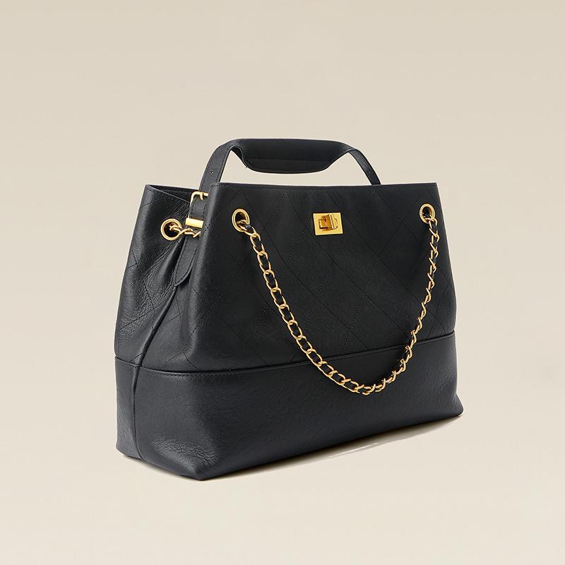 Sac en cuir losanges rayures sac fourre-tout sac bandoulière polyvalent sac en cuir de vachette grande capacité pour femmes luxe léger niche