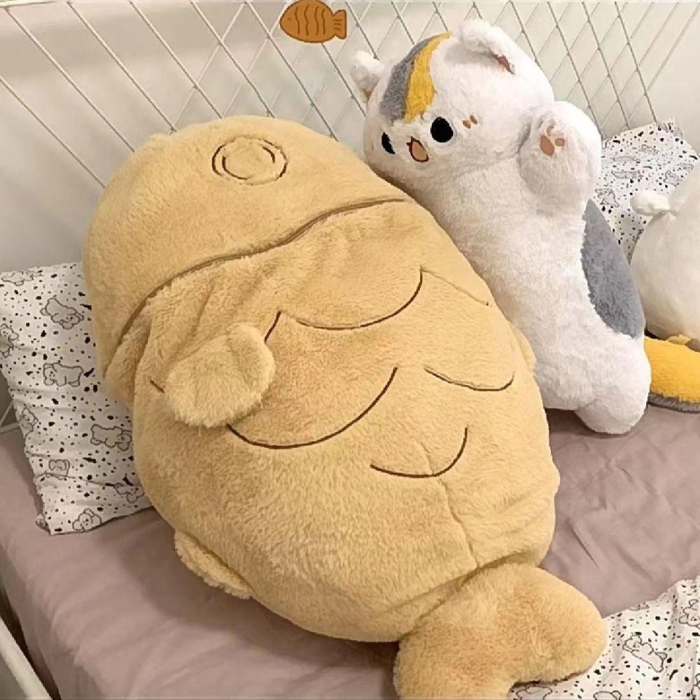 Kawaii 30-80CM Taiyaki Kočka Domácí Dekorace Kreativní Zvíře Roztomilá Ryba Plyšák Dekorační Polštář Narozeninové Dárky pro Dívky