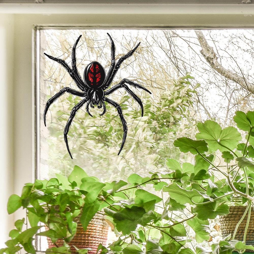 Halloween 3D Simulation Large Spider Balcony Glass Showcase Home Decoration Window Stickers