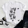 Casual Flowers Forest Graphic Women's T-Shirt Summer Blouse Loose 90S Short Sleeve O-Neck Tees Ladies White Tops Female Clothing