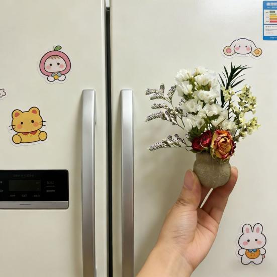 Dried Flower Refrigerator Magnet Handmade Natural Plants Decorative Fridge Magnet Home Office Whiteboard Locker Decor Housewarming Gift
