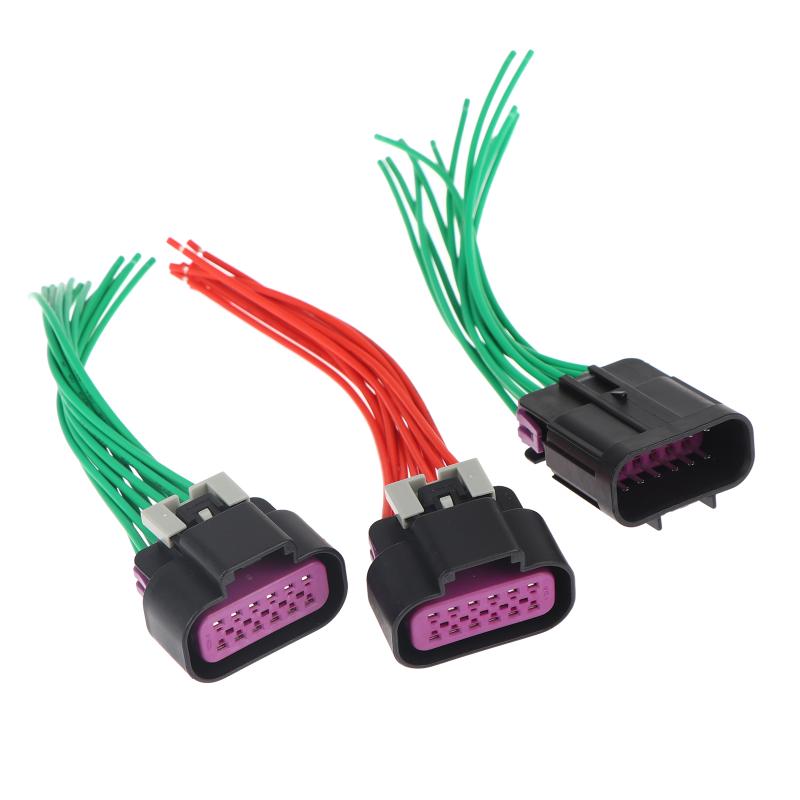12 Pin Automotive Waterproof Connector Front Lamp Wire Harness Plug Durable Headlight Wiring For Car Retrofit