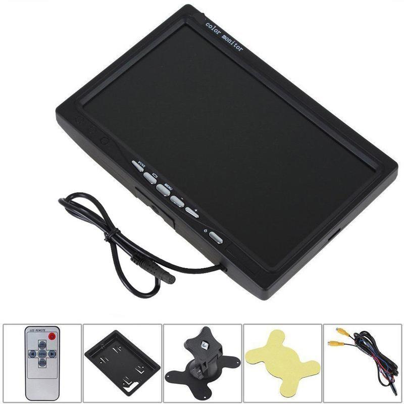 

Система парковки автомобиля для грузовика RV Van Trail заднего вида, обратный 7-дюймовый цветной ЖК-монитор с 2 видеовходами, 2 AV-входа для камеры заднего вида DVD VCD чёрный