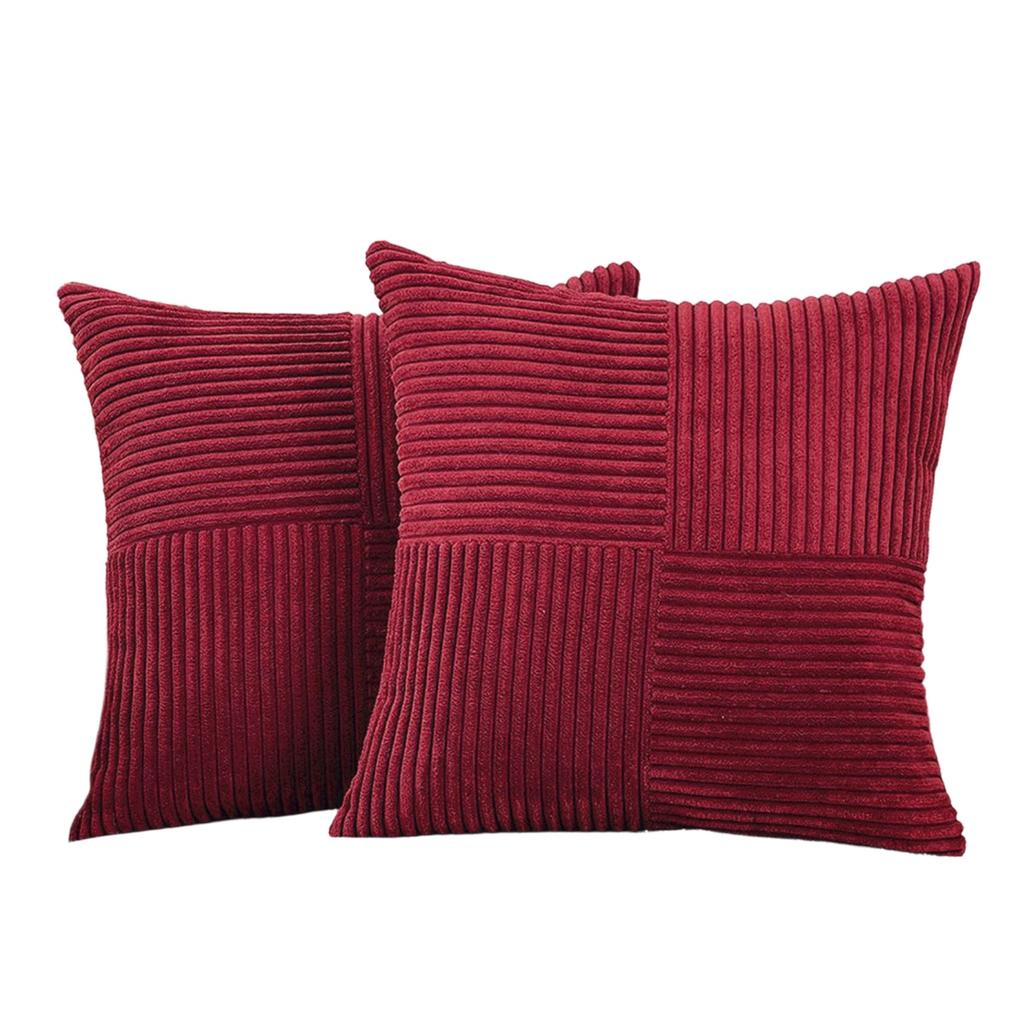 Corduroy Throw Cover - Color Design for Living Room Sofa Cushion