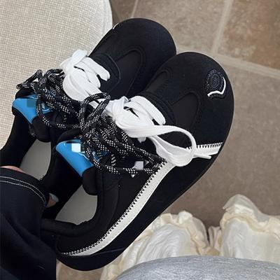 Retro Soft-soled Sports Casual Shoes Women's 2025 Autumn Versatile Blue Cute Dexun Shoes Fashion Bread Shoes