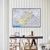 White Canvas Chinese and English Bilingual Map of Pakistan Map Travel Poster Map World Wall Art Pictures for Living Room Home Decoration