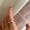 Elegant Korean Inspired 925 Silver Moebius Twisted Abstract Ring For Gift Giving