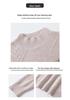 Women's Warm Wool Pullover Sweater with Half-High Collar - Loose Fit for Autumn/Winter