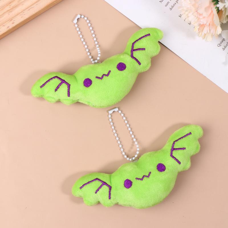2 Stück Niedliche Stoffplüsch Fledermaus Schlüsselanhänger Halloween Mini Plüschpuppe Taschenanhänger Mehrfarbig Schlüsselzubehör Geschenk