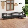 Day and Night - Day and Night Garden Furniture Set 5 Pieces Solid Pine Wood Black