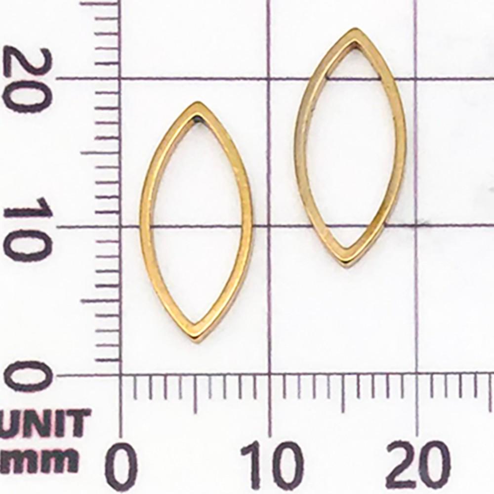20 Mixed Gold Vacuum-Plated Stainless Steel Geometric Frame Pendant Charms for DIY Jewelry