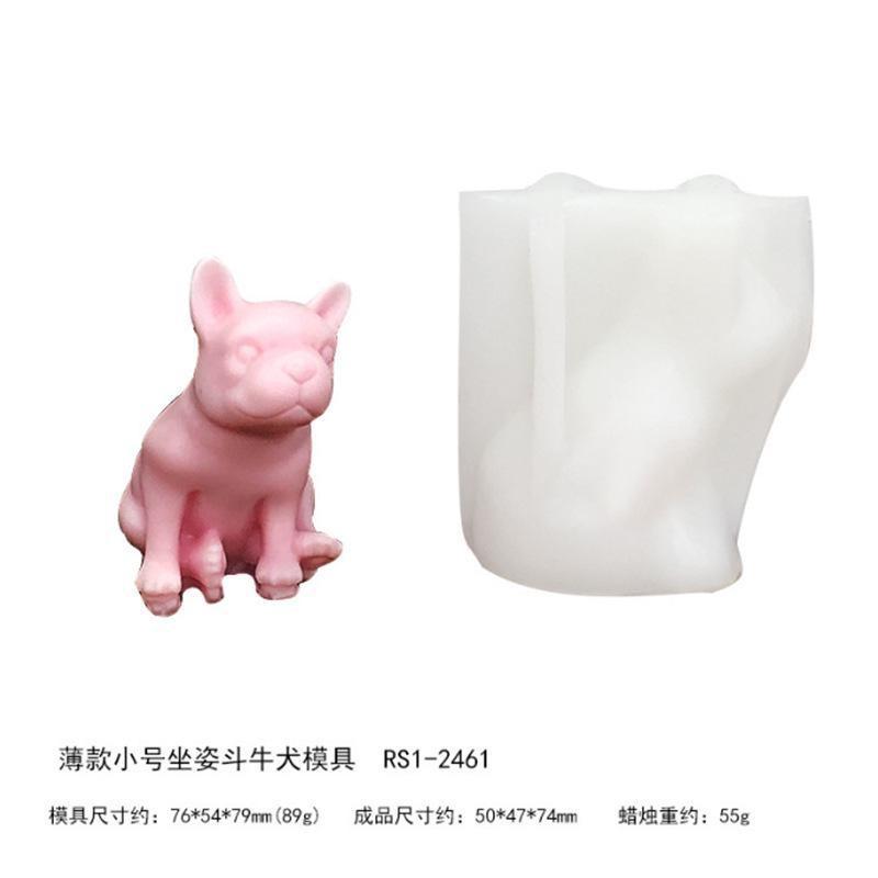 3D Teddy Chai Dog Aromatherapy Candle Fragrance Stone Gel Drop Decoration Silicone Mold Diy Dog Cat Plaster Mold