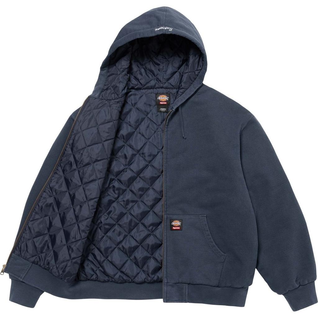 Supreme X Dickies  FW24 WEEK16 Quilted Lined Zip Up Hooded Sweatshirt Unisex SUP-FW24-270