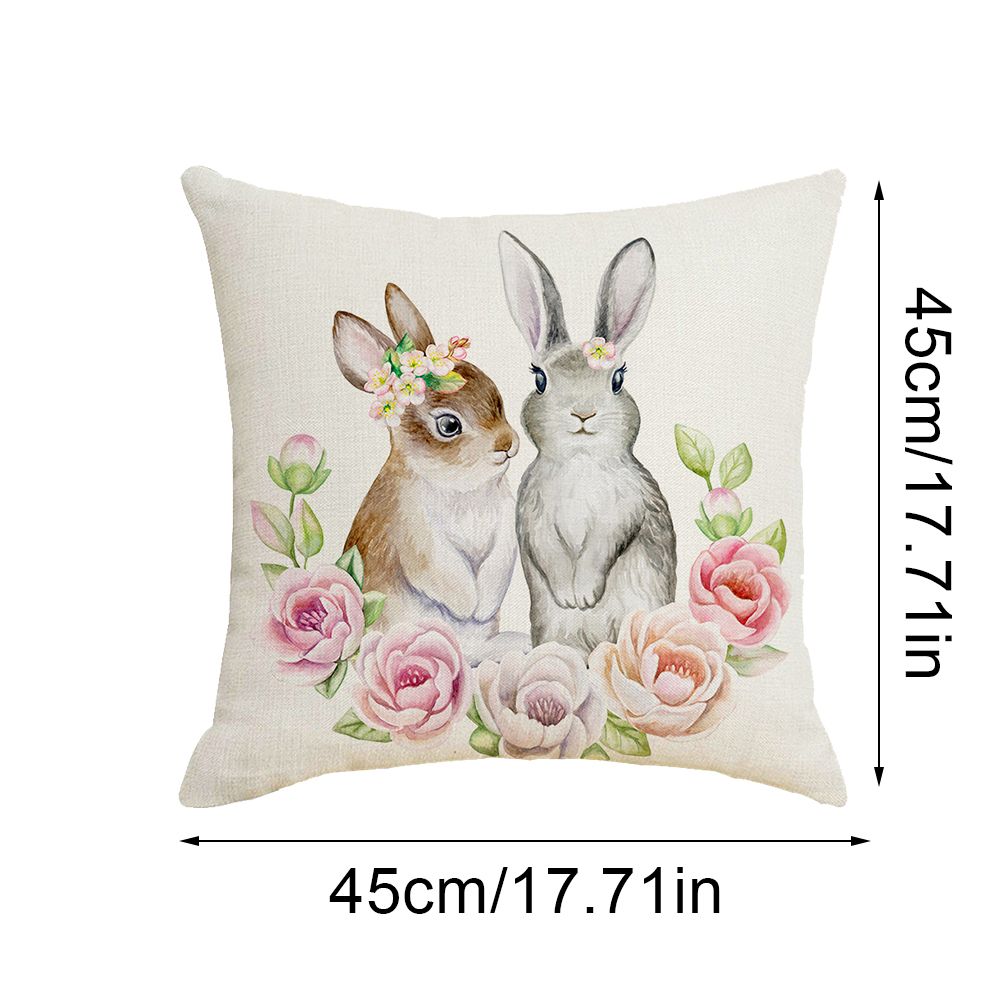Party Bunny Eggs Sofa Easter Pillowcase Pillow Case Easter Decorations Cushion Cover