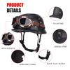 Vintage Black Retro Helmet Summer Breathable Sun Protection Lightweight Helmet Leather High Quality DOT Approved