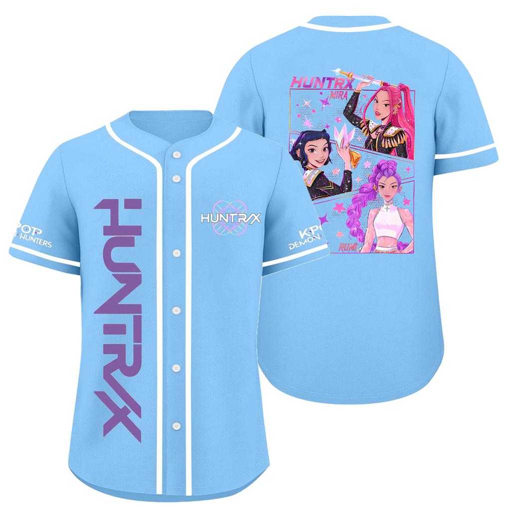 Children's Casual Cartoon Print Short-sleeved Baseball Jerseys Children's Sportswear Top
