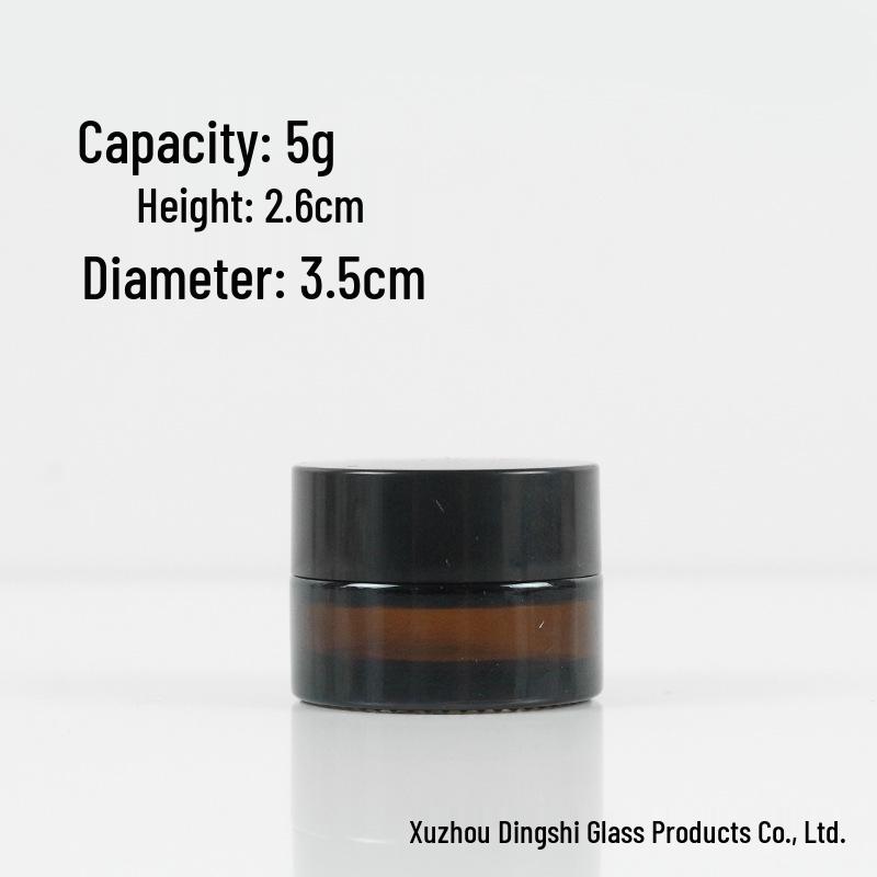 

Янтарная стеклянная светонепроницаемая многоразовая баночка для крема, 30 г/100 г, утолщенная для косметики brown cream jar