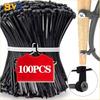Plastic Cable Ties Clamp Rilsan Clamping Collars Self Tightening Greenhouse Fixing Belts for Wire Management Plant Support Use