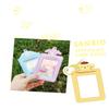 Sanrios Gudetama Keychain with Photo Card Holder Anime Keroppi Tuxedosam Photocard Holder Key Ring Accessory for Bag Backpack
