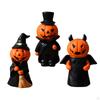 Halloween Miniature Pumpkin Figurine Small Resin Ornamnet for Desk Fireplace