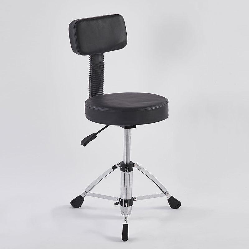 Adjustable Pneumatic Drum Stool with Swivel Saddle Backrest - Ideal for Jazz Drummers and Musicians of All Ages