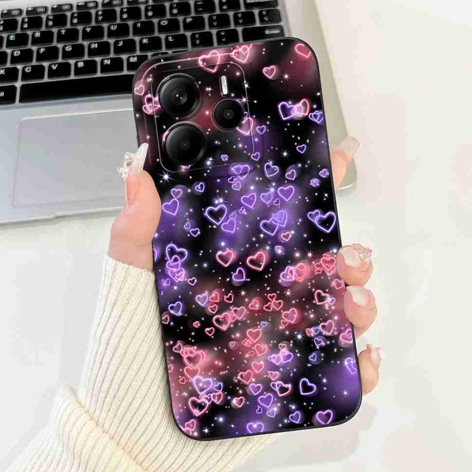 Luxury Rose Cover For Xiaomi Redmi Note 14 5G Case 6.67" Soft Slim Phone Case For Redmi Note 14 Note14 5G Capa Bags