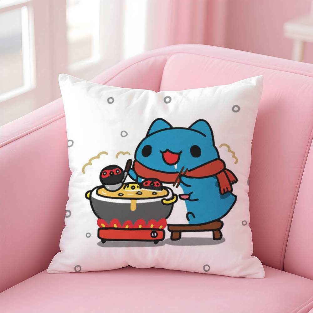 Anime B-Bugcat C-Capoo Pillow Case Pattern Printing Pillowcase Living Room Sofa Cushion Cover Bedroom Room Decor
