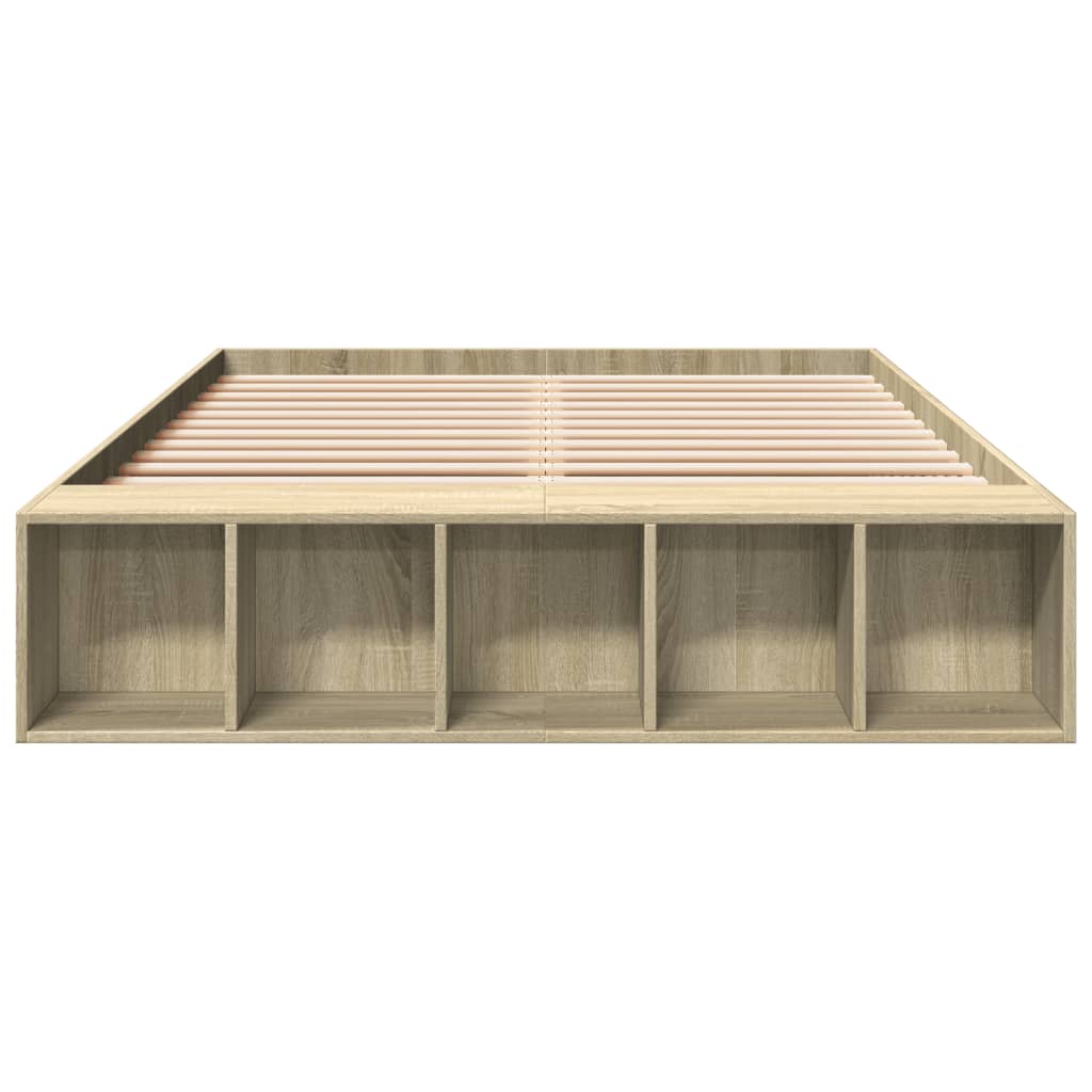 Bed Frame Sonoma Oak 120 X 190 Cm Particleboard