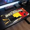 Belgium Football Crest Mouse Pad, Extended Non Slip Rubber Desk Mat for Gaming Office Laptop Fan Gift
