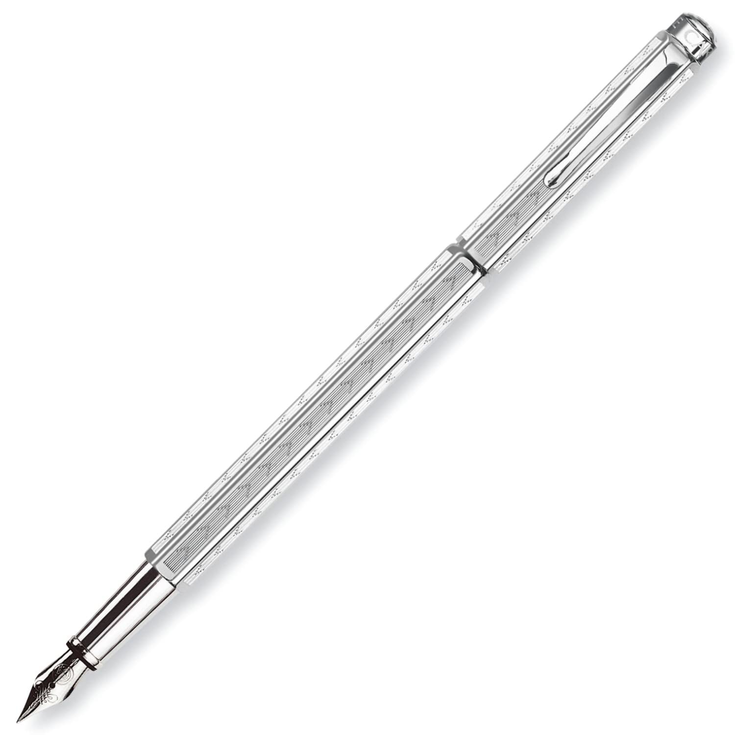 

CARAN Caran Fountain Pen B Bold Ecridor Chevron Silver Regular Imported Product D ACHE d Ache 0958-296