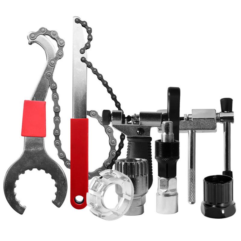 Durable Carbon Steel Bicycle Repair Tool Set Bottom Bracket Remover Chain Cutter Crank Puller Maintenance Kit