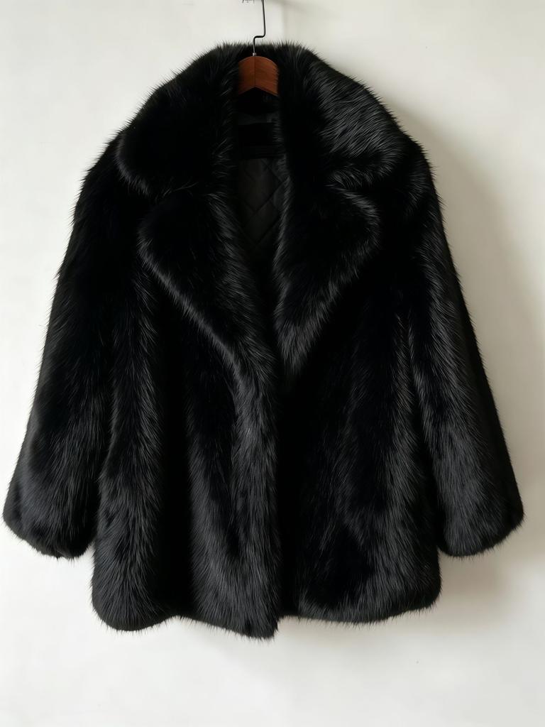 Autumn and winter new fur coat feeling suit collar imitation fox fur coat large size
