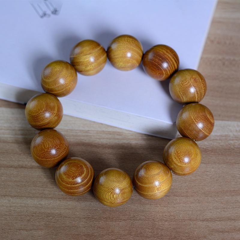 Fine Argentinian Green Sandalwood Single Circle Men's Bracelet Ethnic Style Sandalwood Buddha Pearl Bracelet Cultural Toy Bracelet