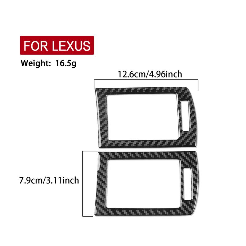 Real Carbon Fiber Car Accessories Dashboard Side Vent Cover Soft Sticker For Lexus RX350 RX450h 2010 2011 2012 2013 2014 2015