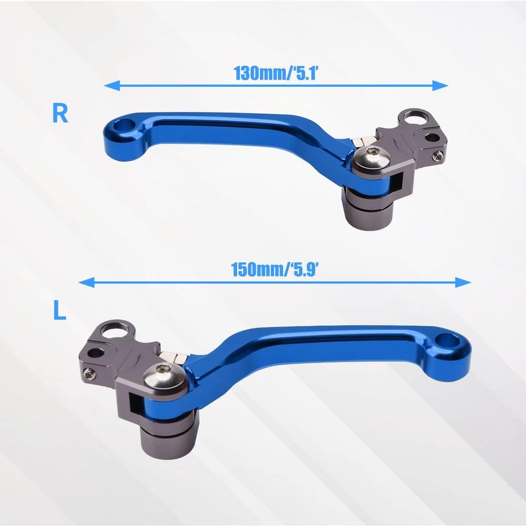 Dirt Bike Kupplungshebel, Verstellbarer Bremshebel mit Drehpunkt für Sur Ron Light Bee Segway X260 X160, 6061 Billet Klappbarer linker und rechter Hebel Satz für Sur