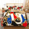 Dark Gold Theme Duvet Cover Set 3D Print Polyester Comforter Cover King Queen Twin Full Size for Men Women Kid Girls Bedding Set