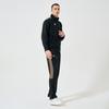 adidas Striped Color Block Logo Stand Collar Long Sleeve Straight Leg Pants Casual Sports Suit Unisex Suit Black Gold TR90JT-BG+TR90PT-BG
