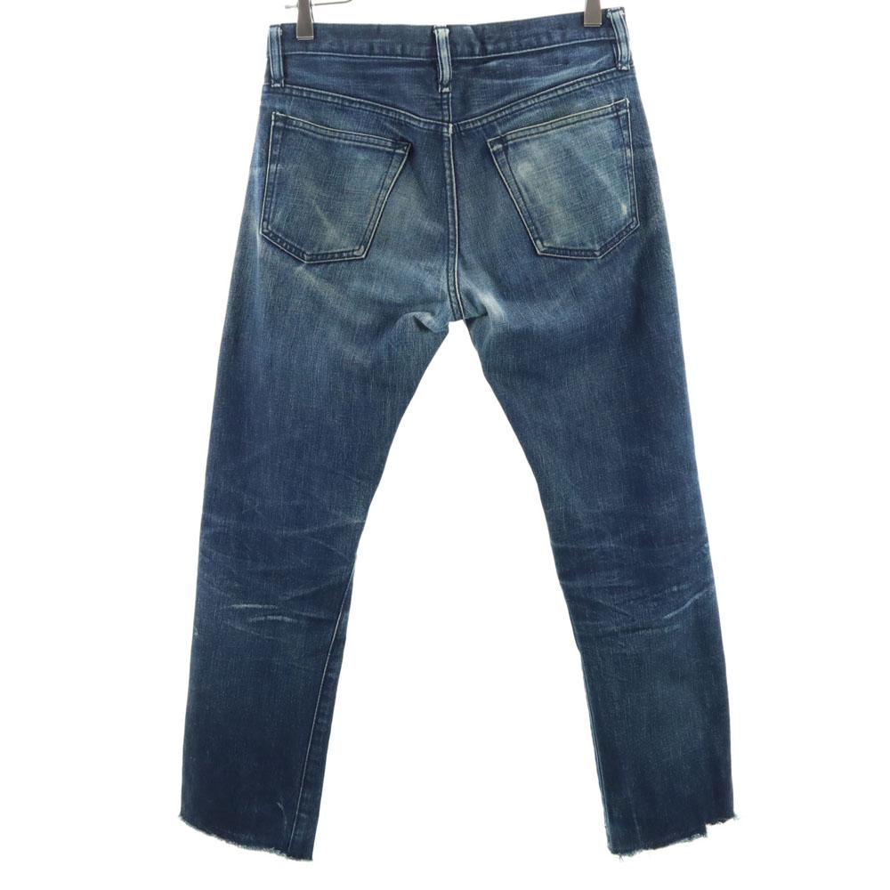 KITSUNE Made In Japan Cut Off Straight Denim Pants W29 Button Fly Men's Used