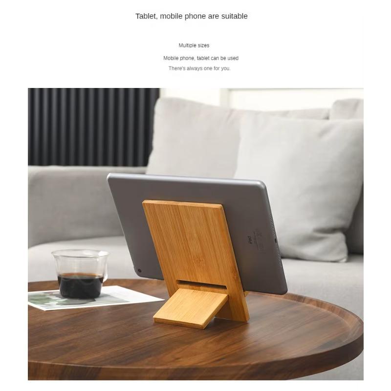 Wooden Mobile Phone Holder Phone Charging Stand Minimalist Style Portable Cell Phone Holder Tablet Desktop Bracket