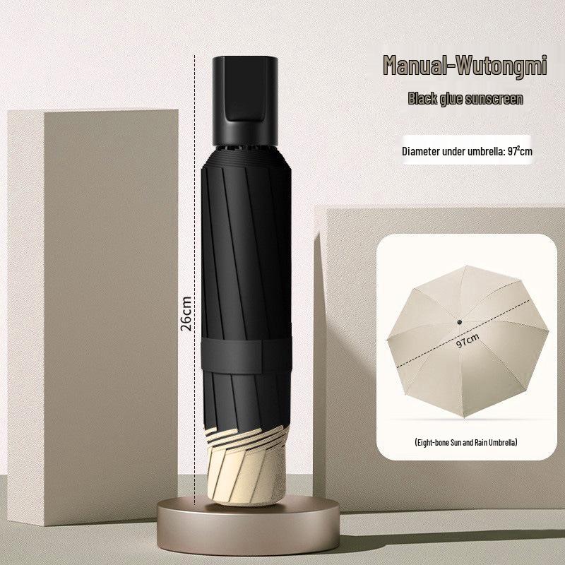 24-Rib Automatic Storm-Resistant Folding Umbrella for Sun and Rain