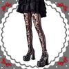 Women'S Vintage Hollow Gothic Black Stockings Dark Punk Lolita Jk Accessory Pantyhose Subculture Y2K Spice Girls Jacquard