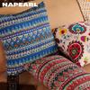 1PC NAPEARL Bohemian Style Pillowcase, Retro Printed Sofa Square Waist Pillowcase Without Core for Living Room Bedroom Home Decor